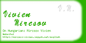 vivien mircsov business card